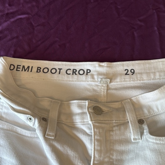 J. Crew White Straight Leg Jeans Elegant Crisp Design - Picture 4 of 6